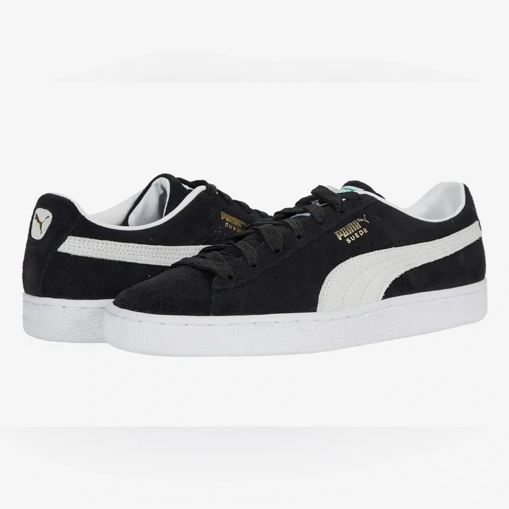 Puma Black and White Suede Classic Sneakers - Picture 1 of 6